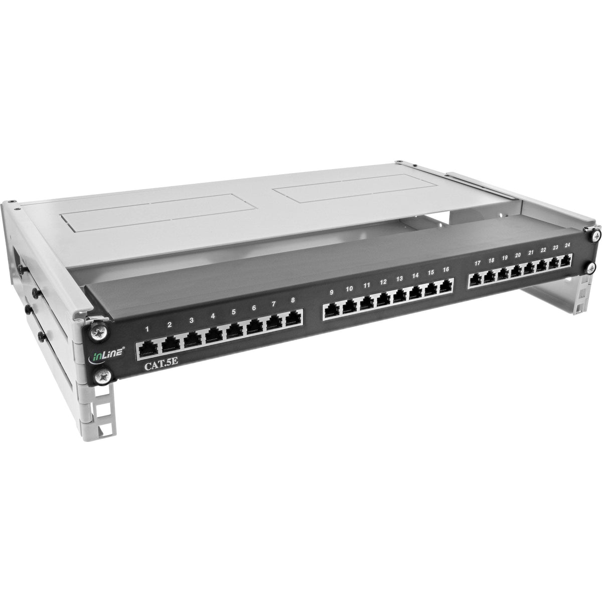 Rack Plegable Inline De 19", 2u, 24-40 Cm De Profundidad, Con Tapa, Gris