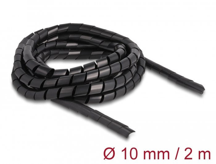 Spiralschlauch Flexibel 2 M X 10 Mm Schwarz