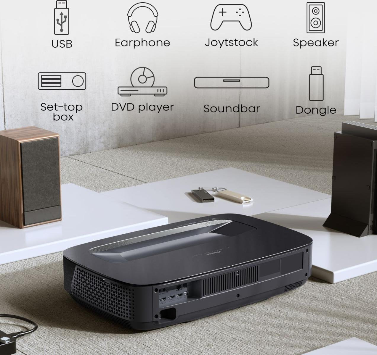 EAN 6942351411163 - Hisense Laser TV PL2 Proyector de alcance ultracorto 2700 lúmenes ANSI DLP UHD 4K (3840x2160) 3D Negro imagen 7