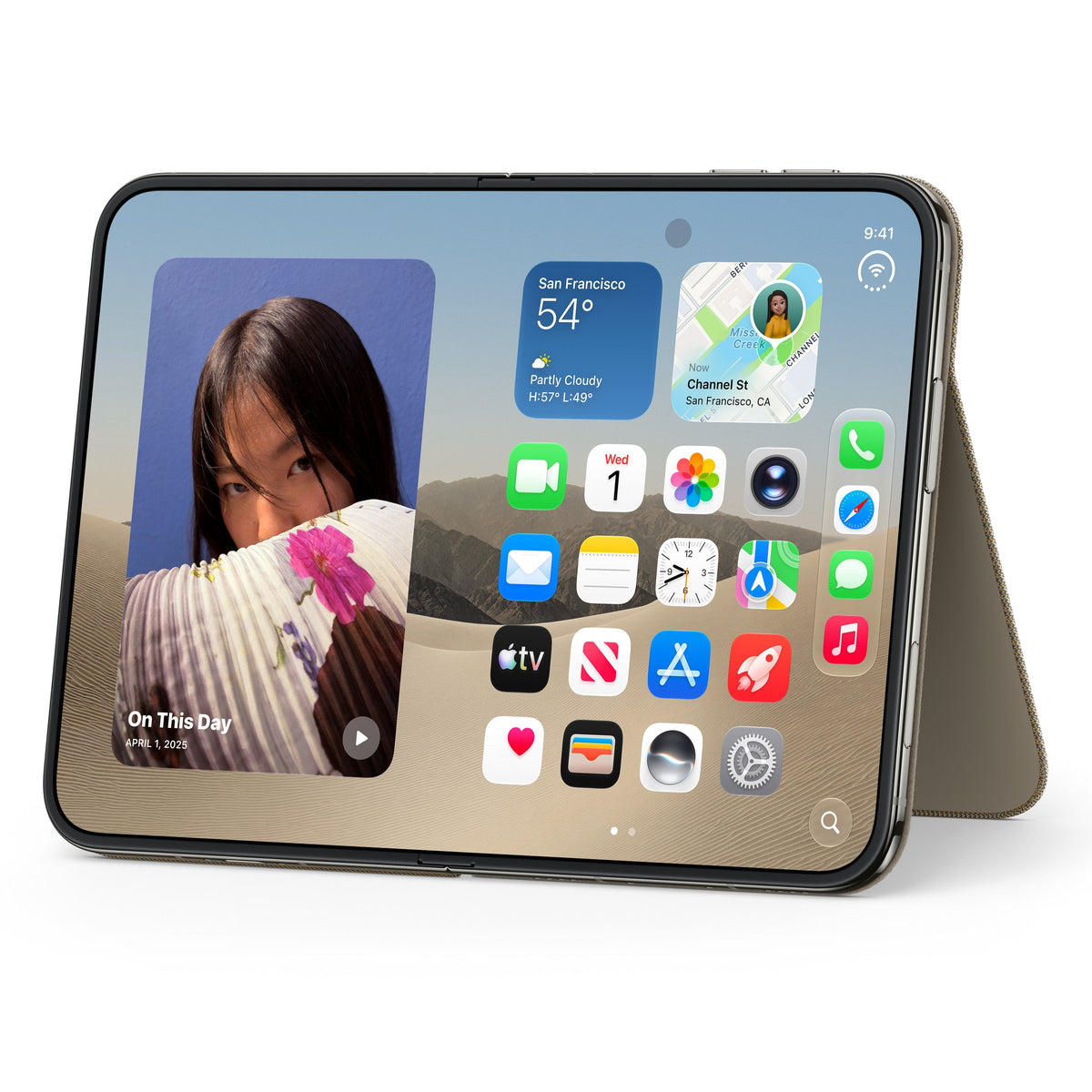 Apple Iphone Duo Folio Mit Standfuá Taupe