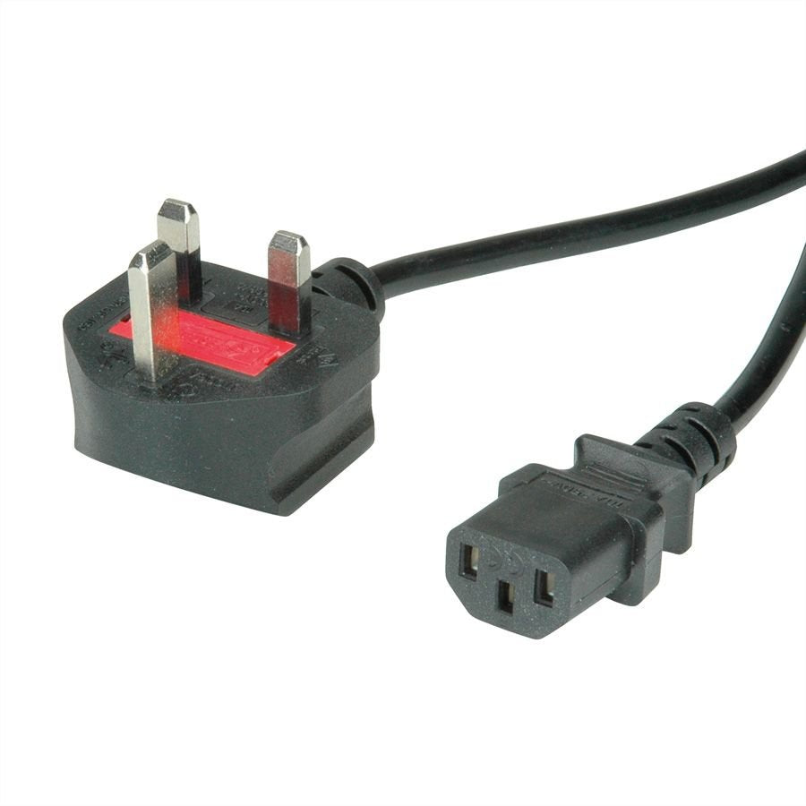 Value Uk Netzcable, Gerade Iec-Buchse, 10a, Schwarz, 3,15 M