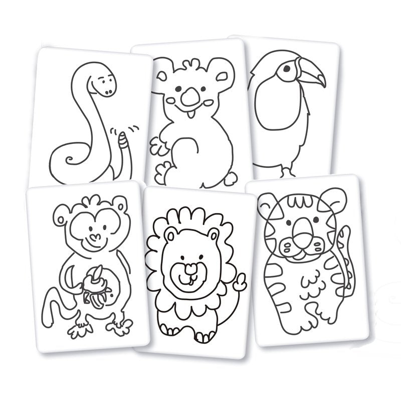 Alpino Ceras Baby "La Jungla" Para Bebés Con Cartas Para Colorear Estuche De 6 C/Surtidos