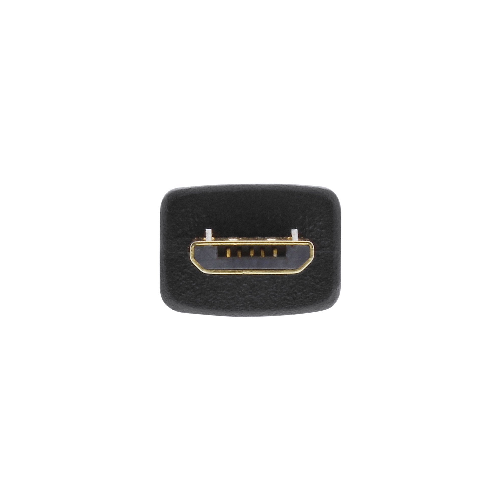Inline Micro Usb 2.0 Cable Plano Usb A A Micro-B Negro / Dorado 0,5m