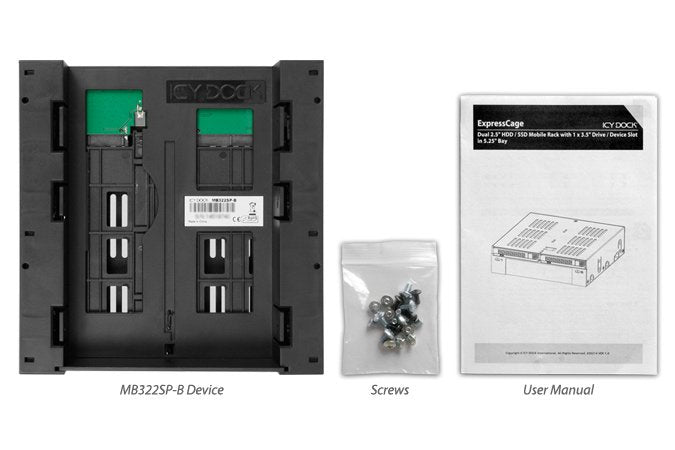 Icy Dock Mb322sp-B Panel Bahía Disco Duro Negro