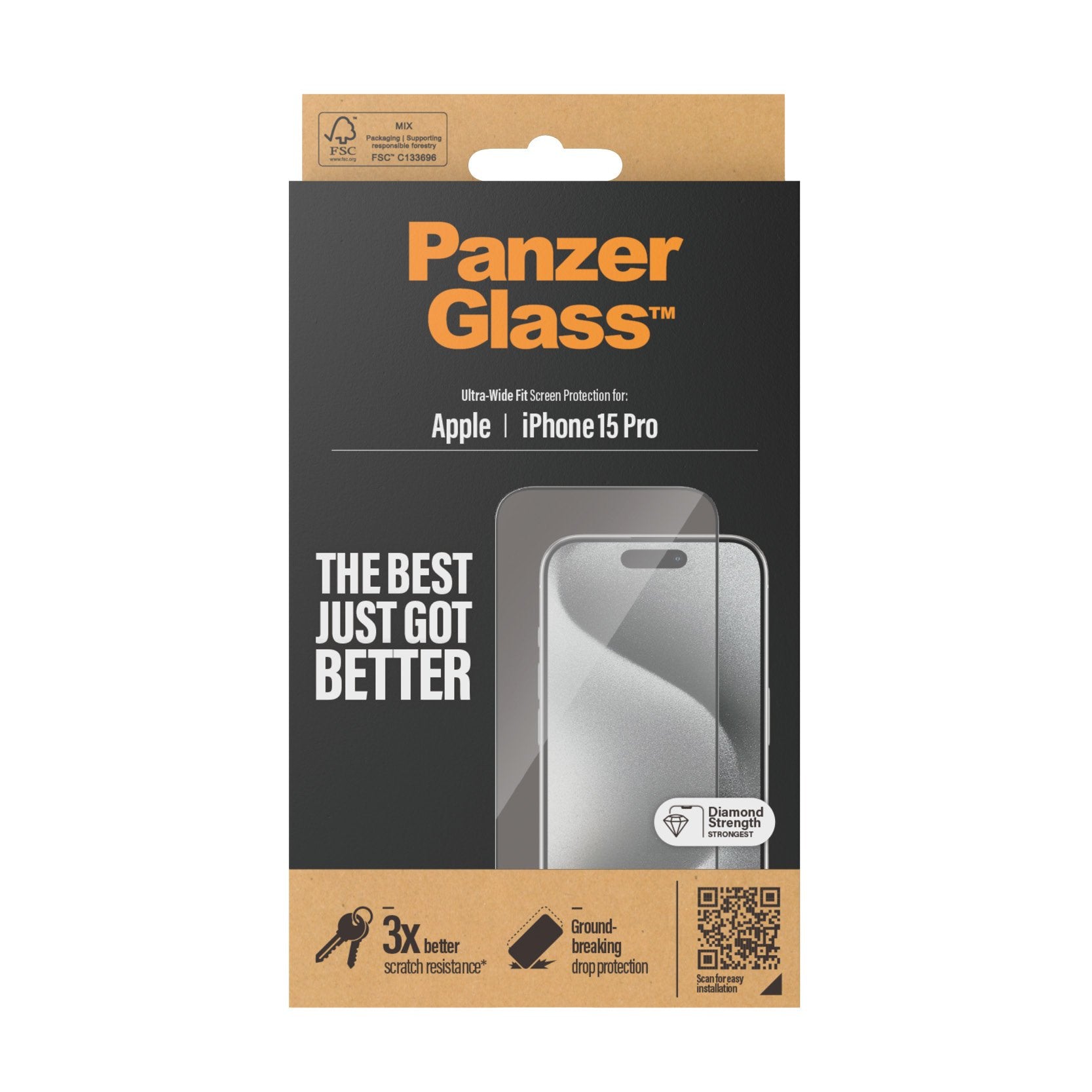 EAN 5711724028267 - PanzerGlass ® Screen Protector iPhone 15 Pro | Ultra-Wide Fit Protector de pantalla Apple 1 pieza(s) imagen 3