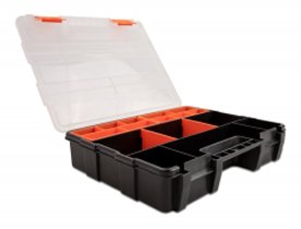 Delock Sortimentsbox Con 21 Fächern 290 X 220 X 60 Mm Naranja / Negro