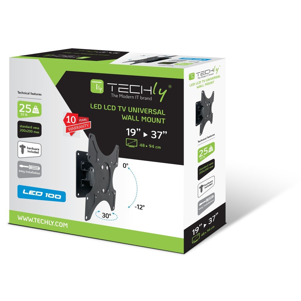 EAN 8057685301412 - Techly ICA-LCD 2900B soporte para TV 94 cm (37") Negro imagen 2