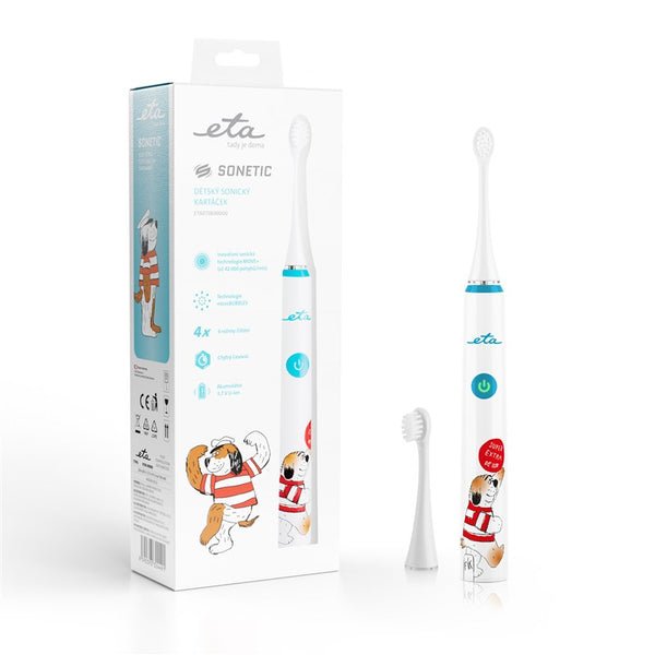 Eta Eta070690000 Cepillo Dental Sonetic Kids 4 Modos 2 Cabezales Incluidos Azul Blanco