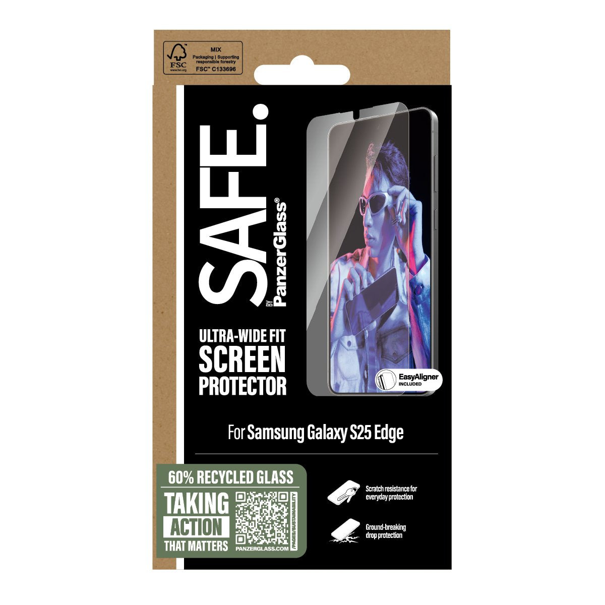 EAN 5715685025846 - PanzerGlass SAFE. by ® Screen Protector Samsung S25 Edge | Ultra-Wide Fit Protector de pantalla 1 pieza(s imagen 3