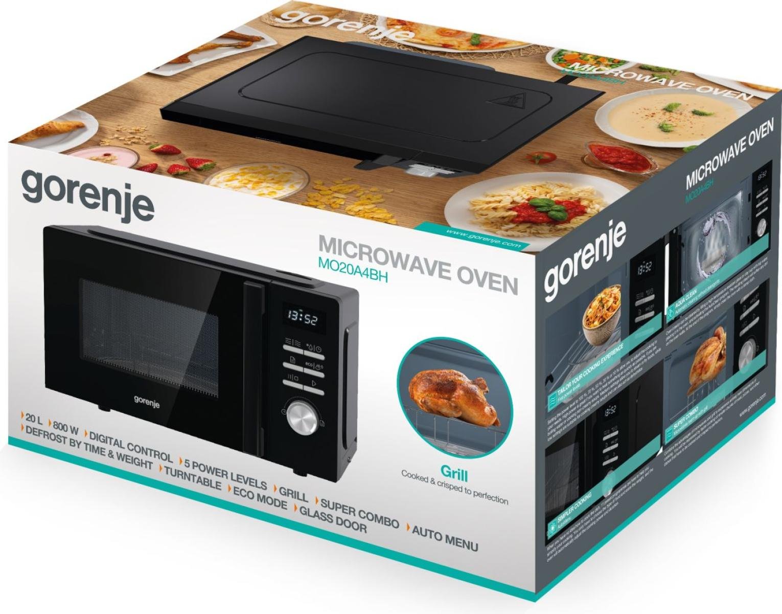 EAN 3838782611537 - Gorenje MO20A4BH Negro Solo microondas Encimera 20 L 800 W imagen 10