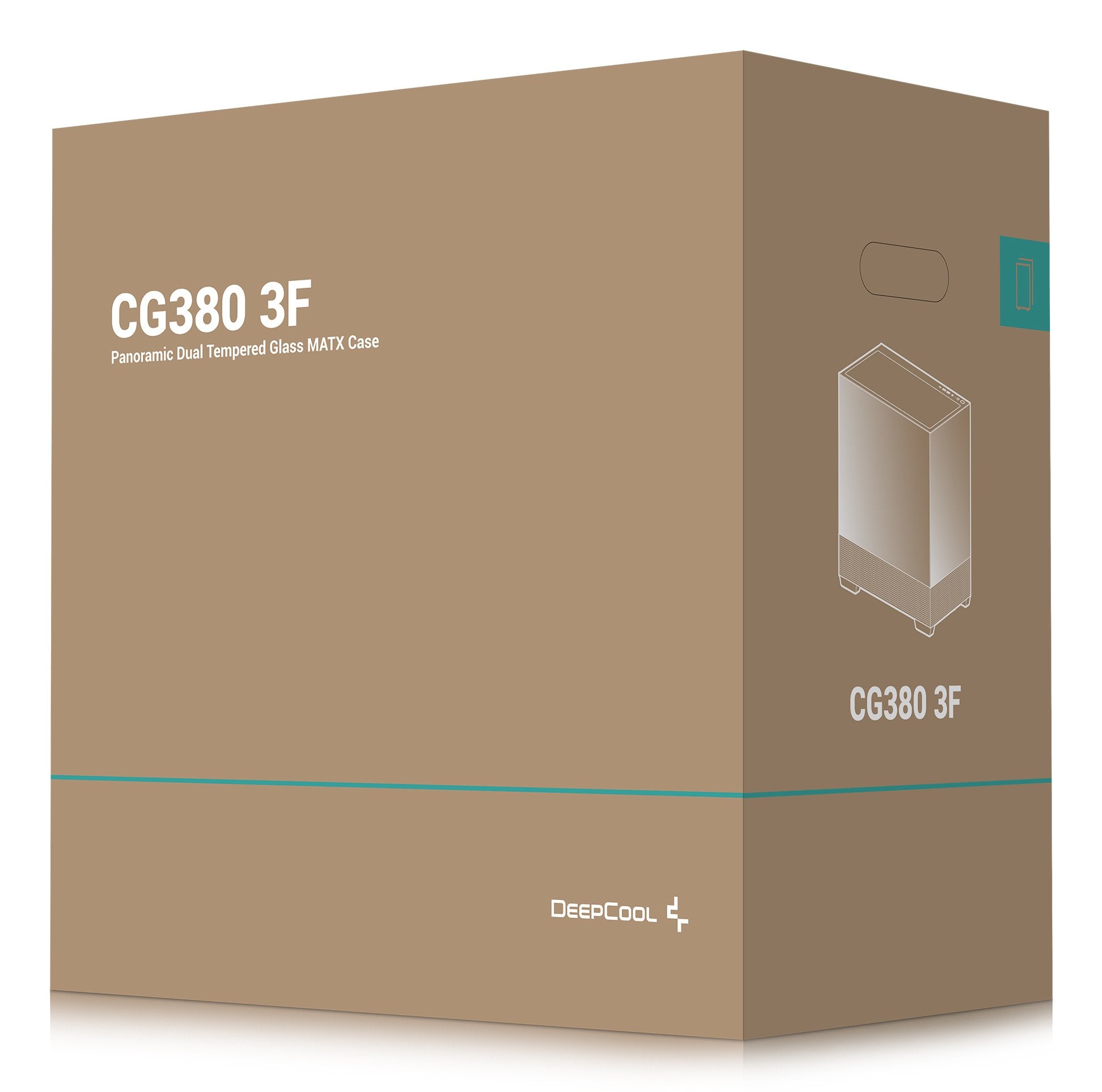 Deepcool Cg380 3f, Caja Torre Negra, Vidrio Templado X 2 R-Cg380-Bkagm3-G