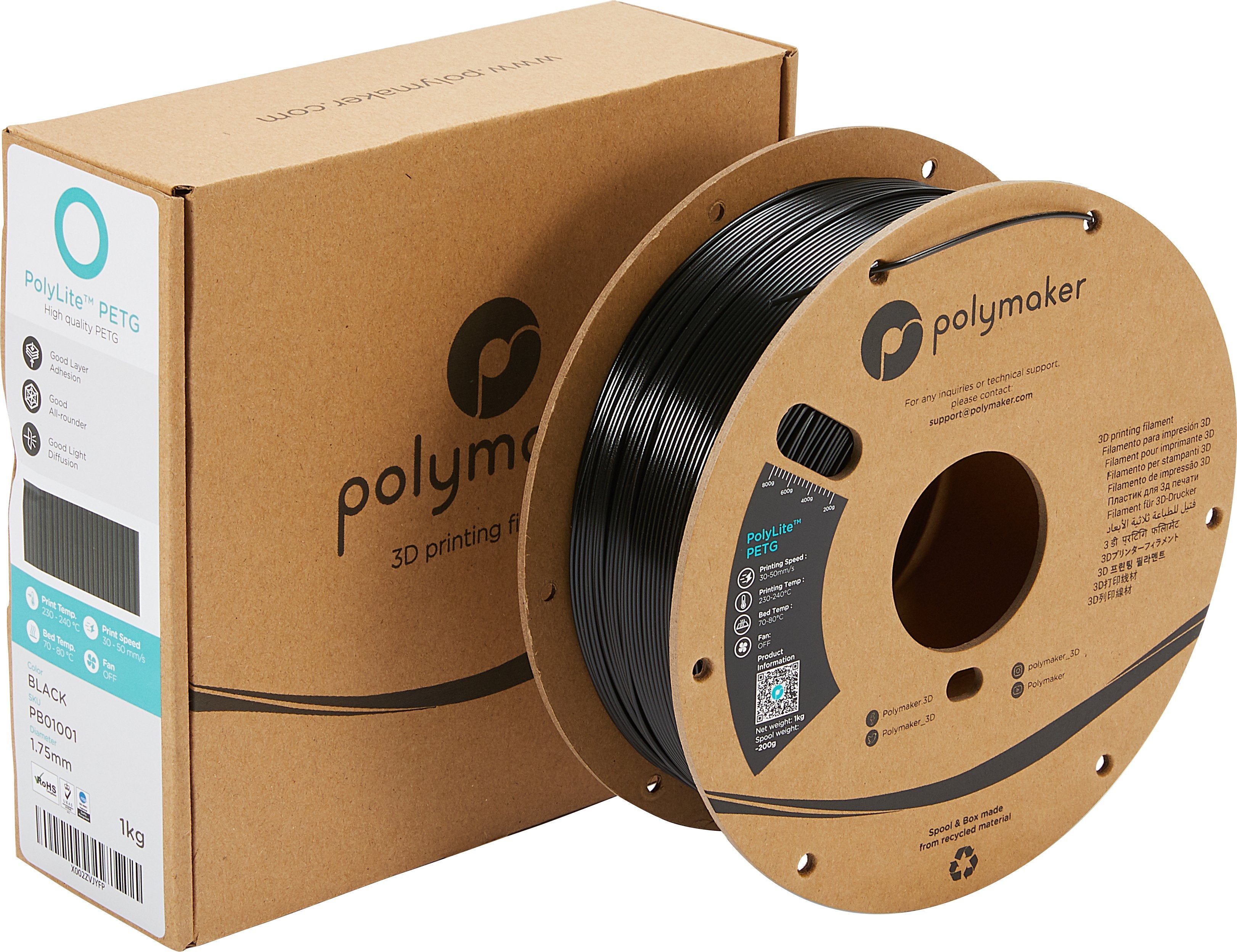 Petg 1,75mm Negro 1kg