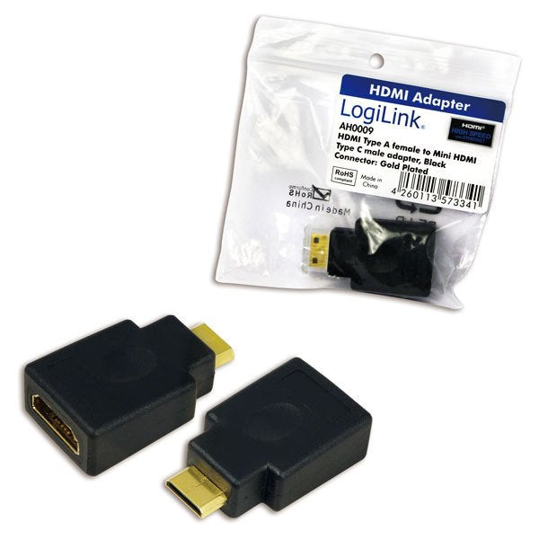 Logilink Adaptador Hdmi A Mini Hdmi H/M Negro  Ah0009