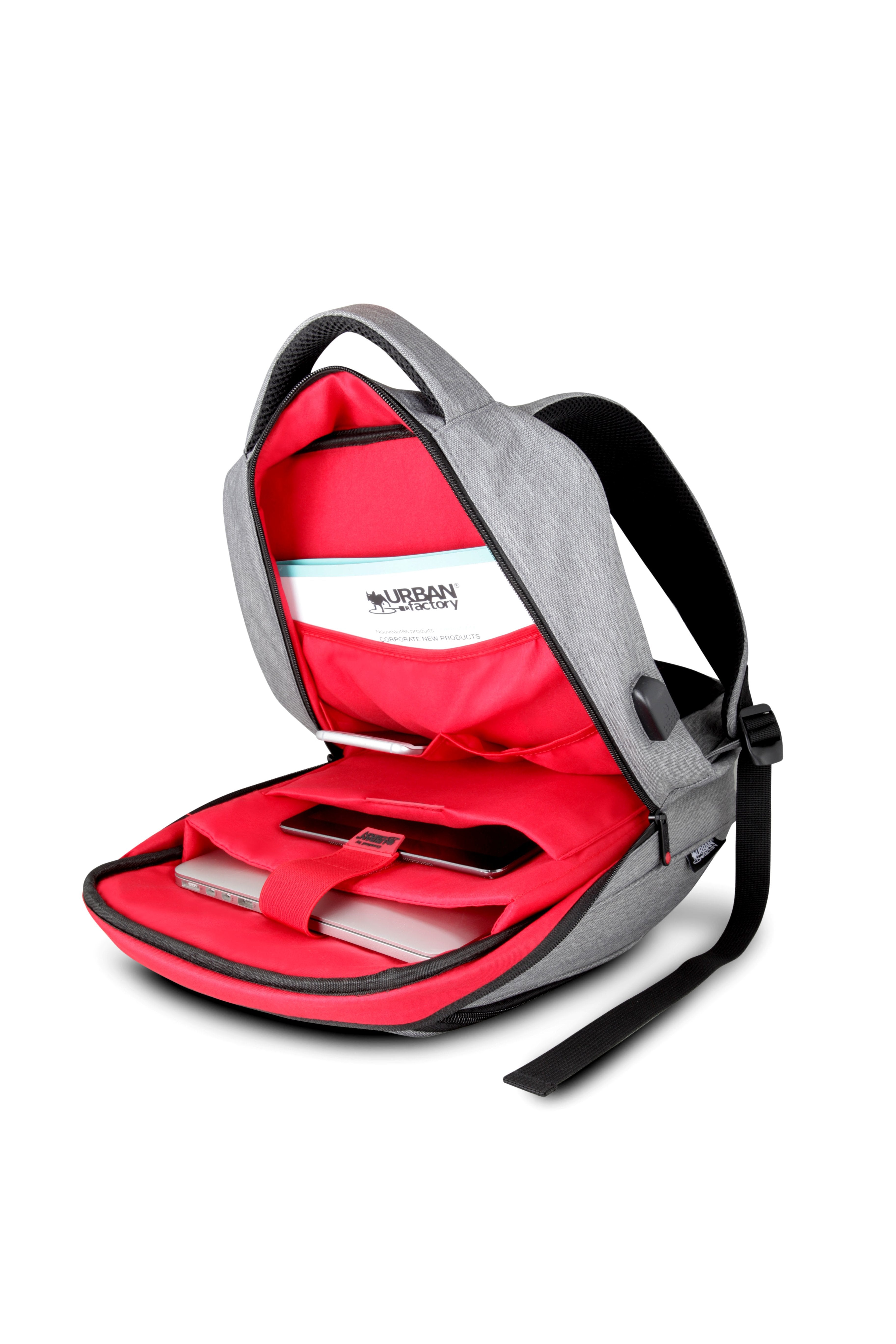 Urban Factory Mixee Mochila Gris Para Portátil Hasta 15.6"