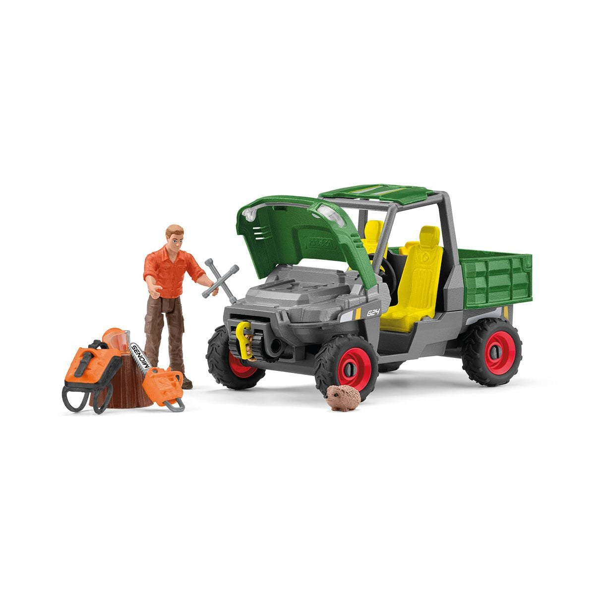 Figura Schleich Farm World Granjero Forestal Con Vehículo  42659