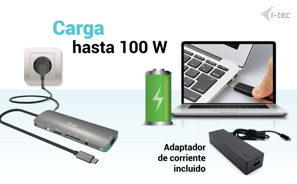 EAN 8595611707353 - i-tec C31NANOLANPD100 base para portátil y replicador de puertos Alámbrico USB 3.2 Gen 1 (3.1 Gen 1) Type imagen 8