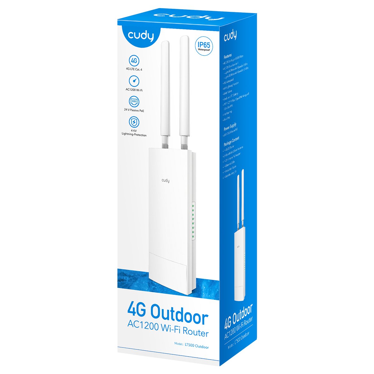 EAN 6971690792848 - Cudy LT500 router inalámbrico Ethernet rápido Doble banda (2,4 GHz / 5 GHz) 4G Blanco imagen 5