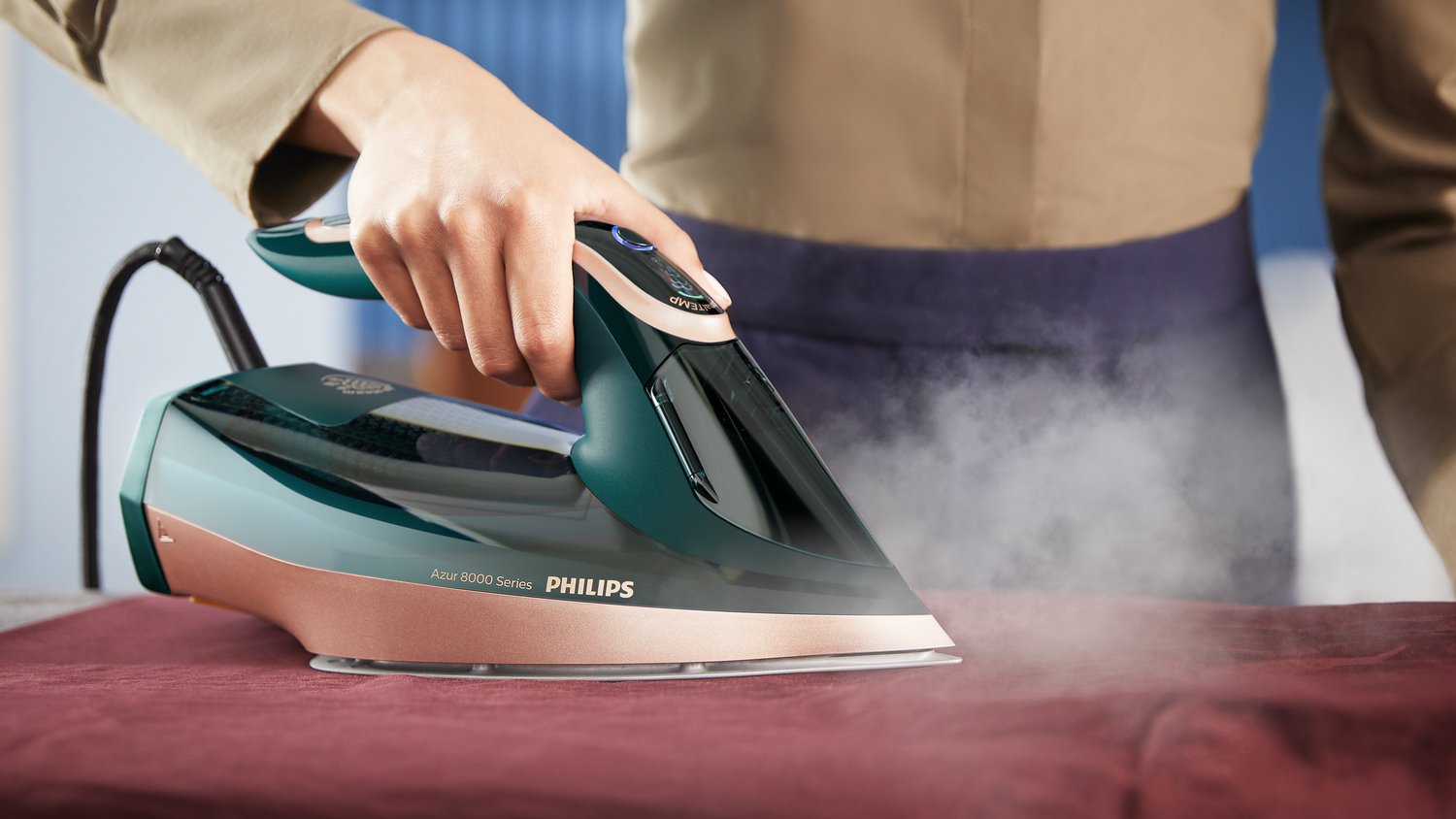EAN 8720389004568 - Philips 8000 series DST8030/70 plancha Plancha a vapor Suela SteamGlide Elite 3000 W Verde imagen 3