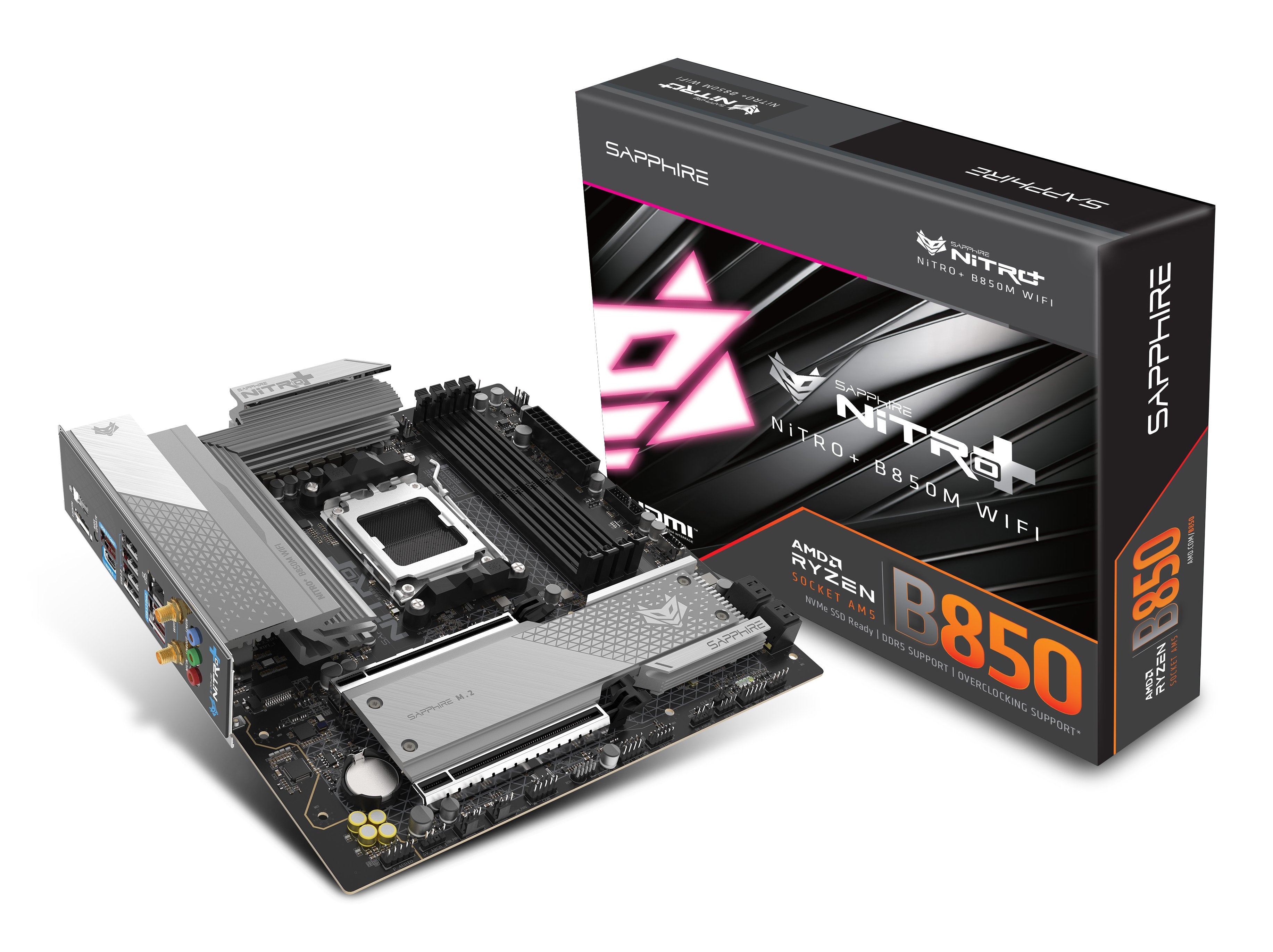 EAN 4895106296916 - Sapphire NITRO+ B850M WIFI AMD B850 Zócalo AM5 micro ATX imagen 6