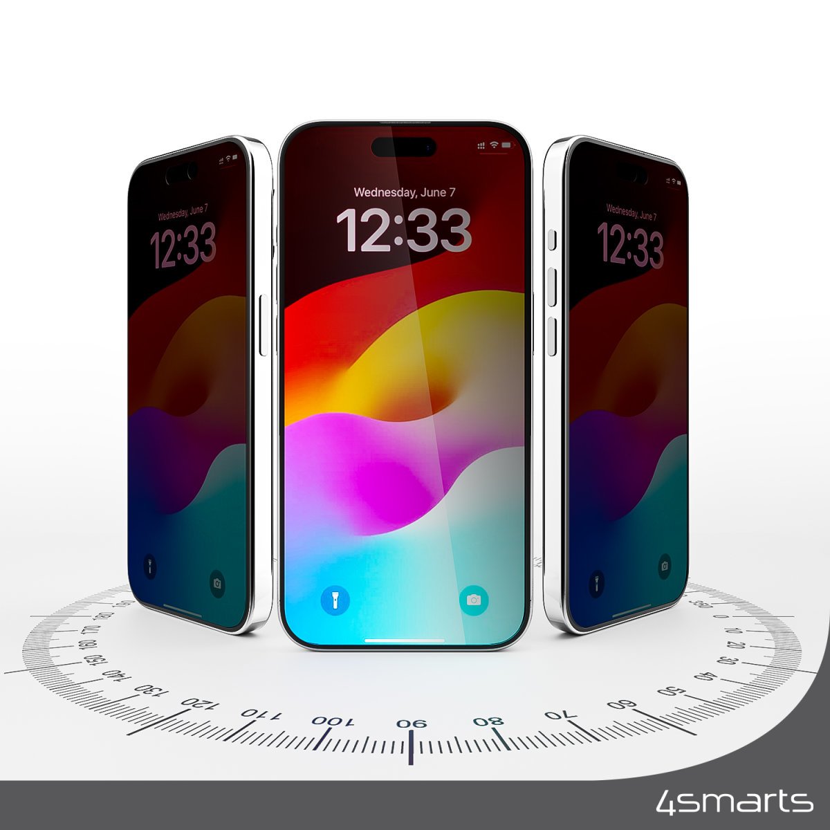 4smarts Second Glass Privacy Con Montagerahmen Para Apple Iphone 15 Plus