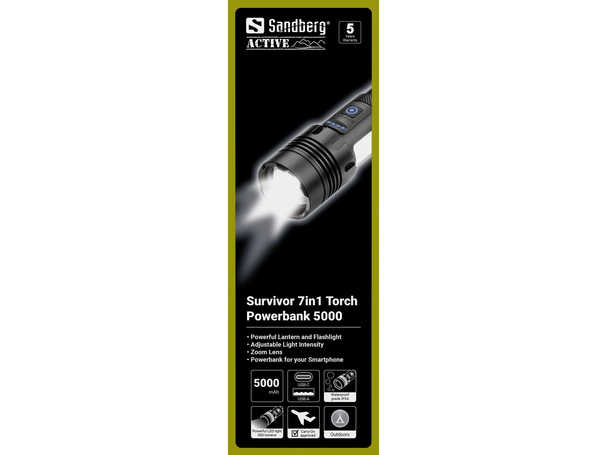 EAN 5705730421082 - Sandberg Survivor 7in1 Torch Powerbank 5000 imagen 5