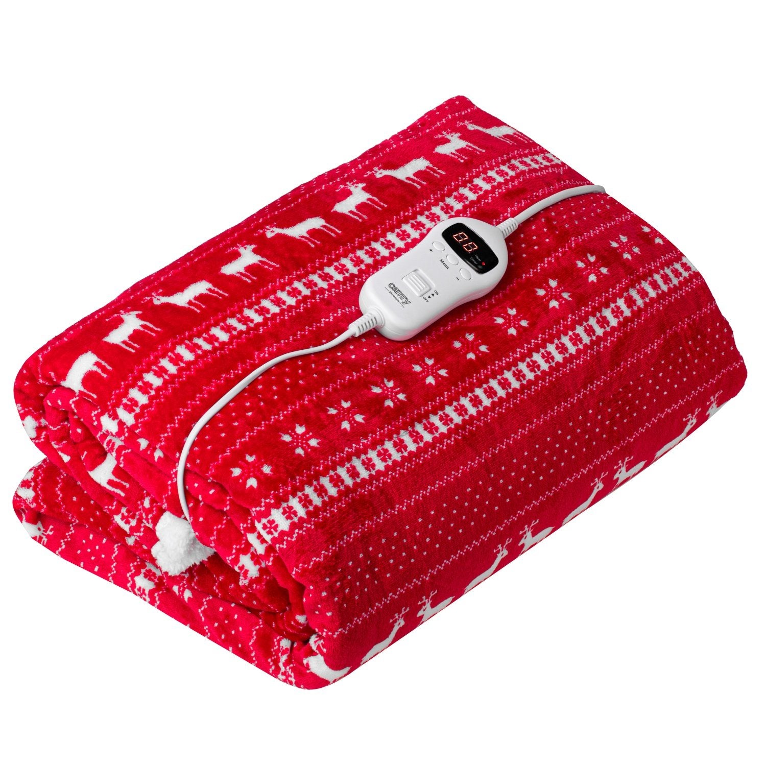 EAN 5905575903549 - Camry Premium CR 7441 manta eléctrica y almohadilla 120 W Rojo, Blanco Vellón imagen 1