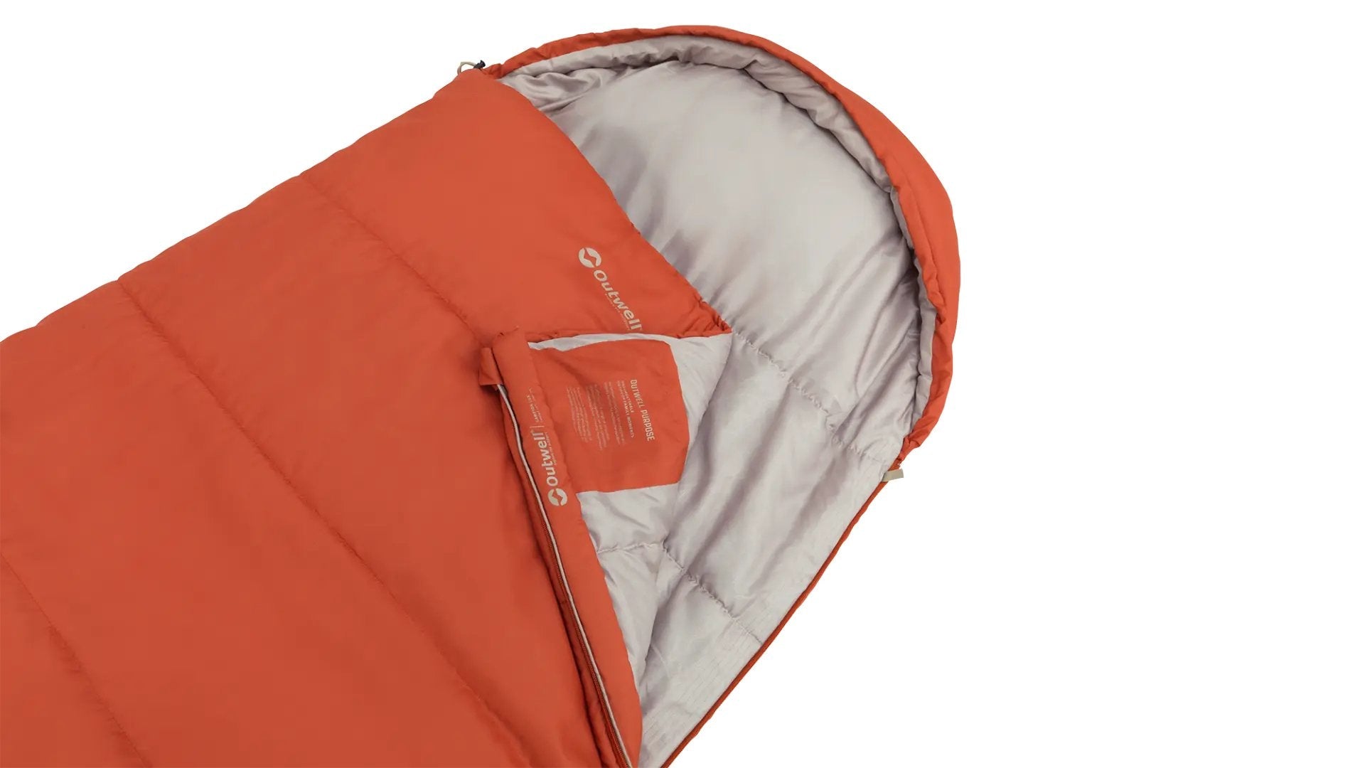 Outwell Campion Lux Sleeping Bag, Left Zipper, Orange