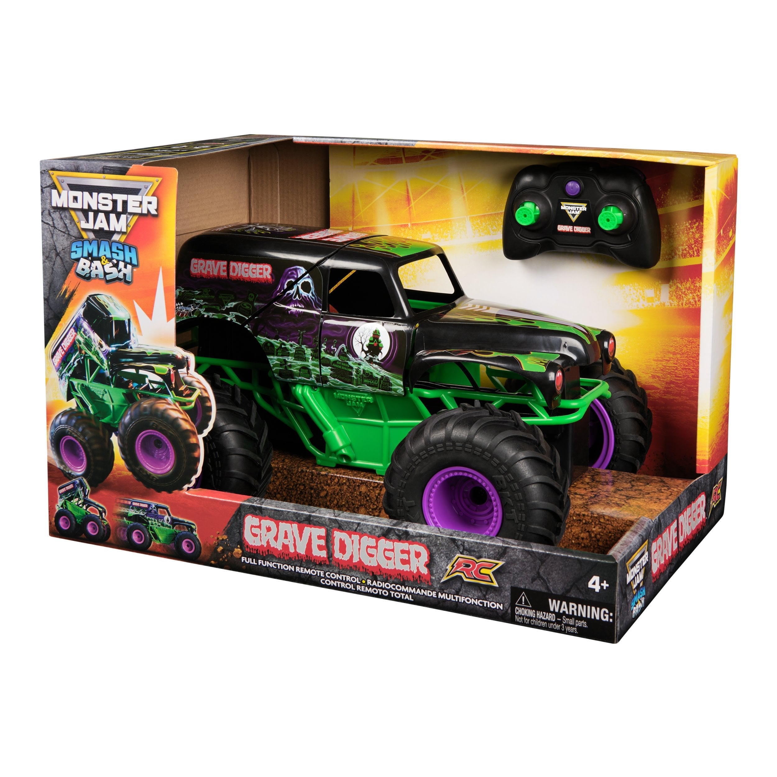 Spinmaster Monster Jam - Smash 'N Bash Grave Digger, (Massstab 1:15) 6072500