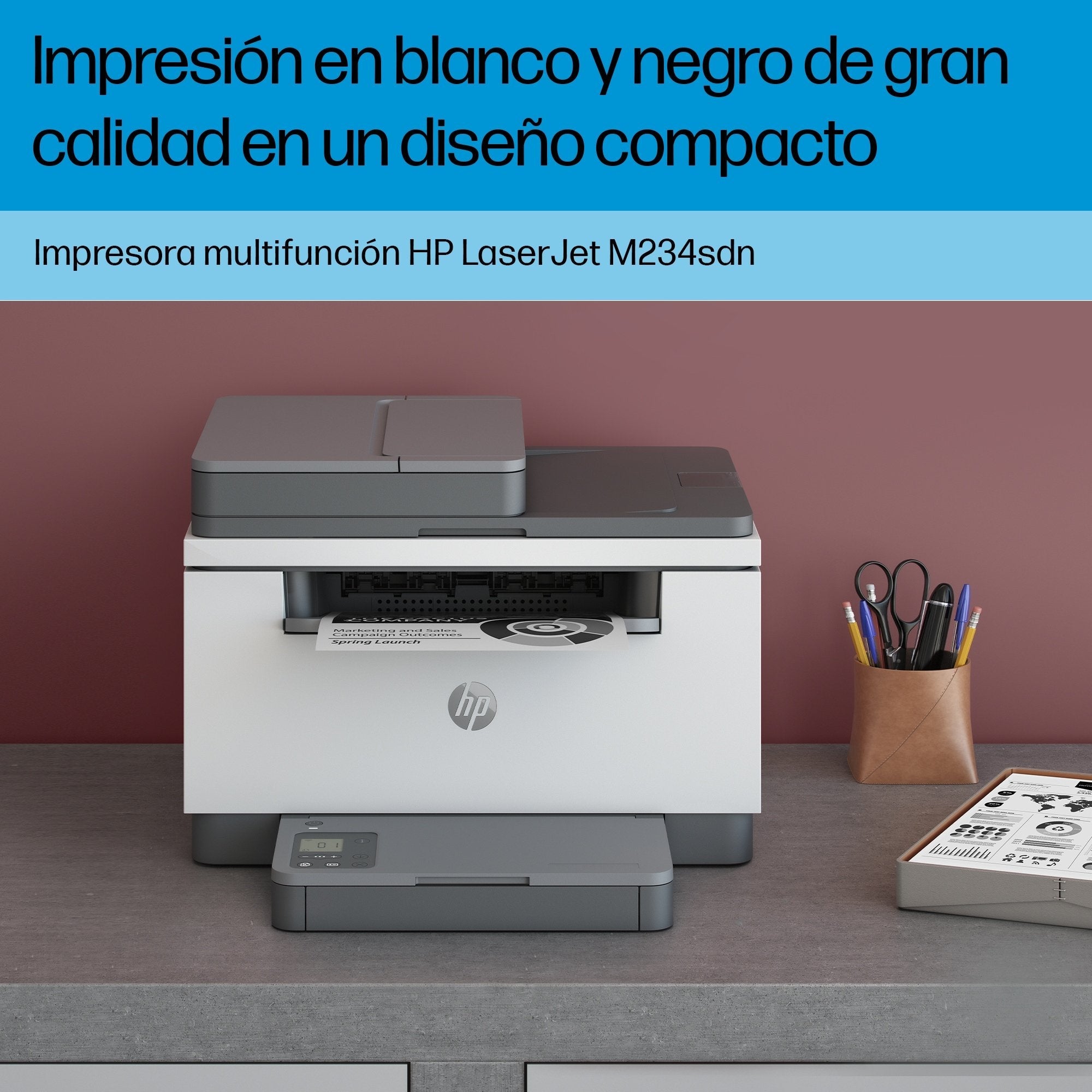 Hp Impresora Multifuncon Laserjet Pro M234sdn, A4, Monocromo, Jet Intell, 29ppm, Resolucion 1200dpi , Duplex, Red, 3 Años