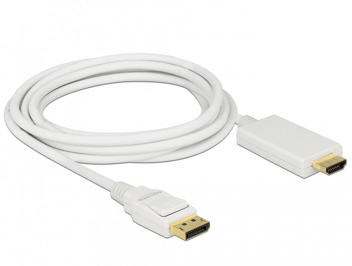 Delock 83819 Cable Displayport 1.2 Macho > High Speed Hdmi-A Macho Pasivo 4k 30 Hz 3 M Blanco