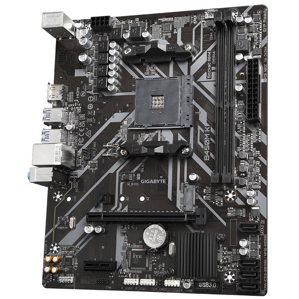Placa Base Gigabyte B450m K Socket Am4 Micro Atx