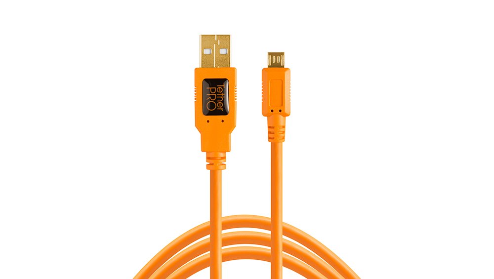 Tether Tools Cu5430org Cable Usb 4,6 M 2.0 Usb A Micro-Usb B Naranja