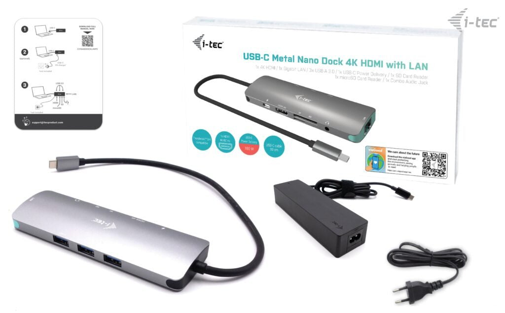 EAN 8595611707353 - i-tec C31NANOLANPD100 base para portátil y replicador de puertos Alámbrico USB 3.2 Gen 1 (3.1 Gen 1) Type imagen 5