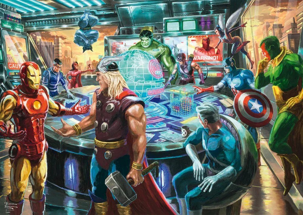 Puzzle Schmidt Spiele Thomas Kinkade Studios: Marvel - Los Vengadores, Puzzle 1000 Piezas 59958