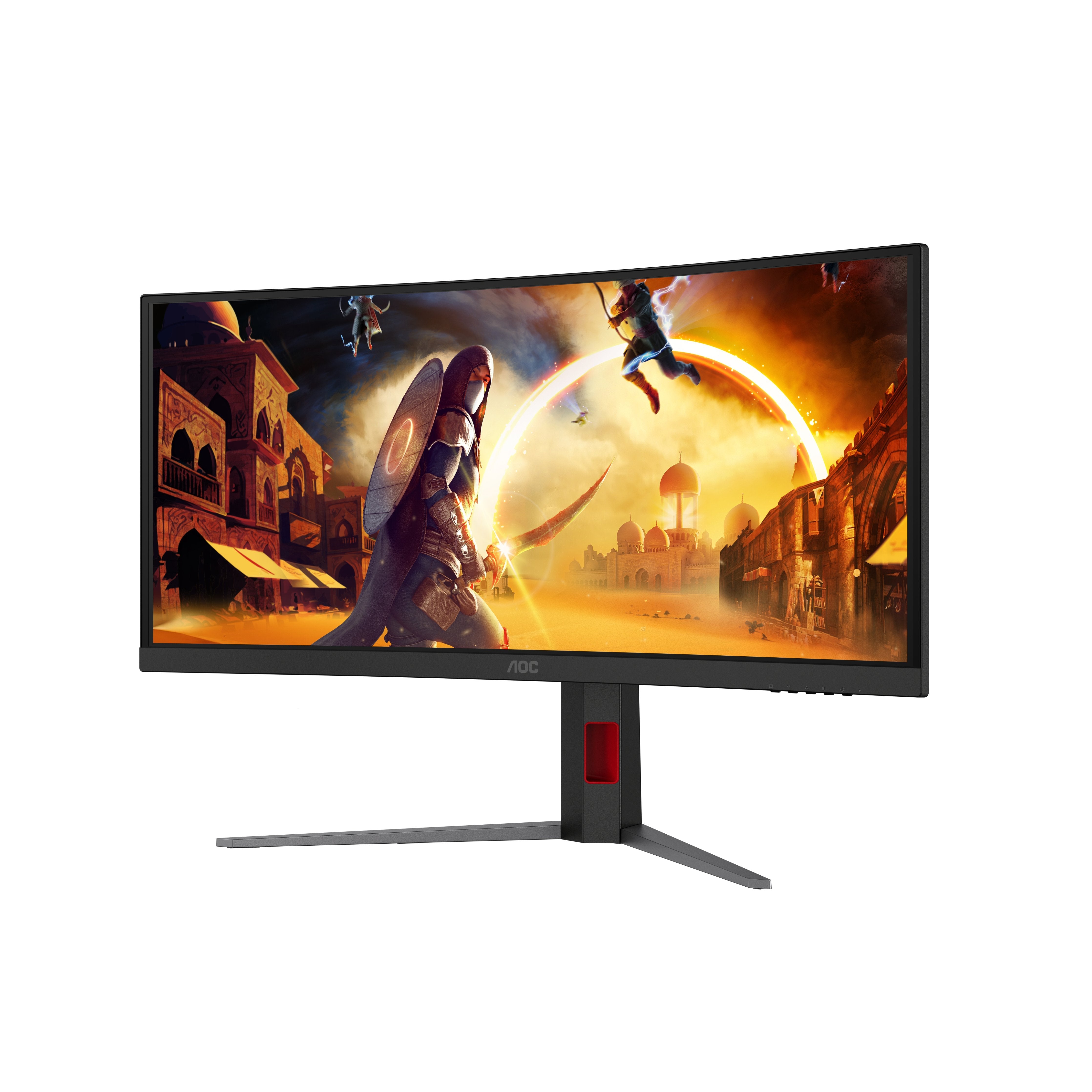 Aoc Cu34g4ca 34" 3440x1440 Fast Va Flat H A 130 Mm Aoc G4 21:9 1500r Wqhd 180hz Fastva 1ms Gtg Hdr400 Has Usbc 90w Usb Hub