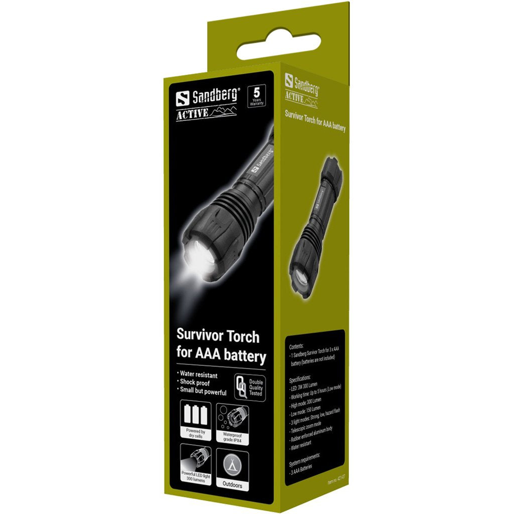 Survivor Torch For Aaa Battery Flashlight