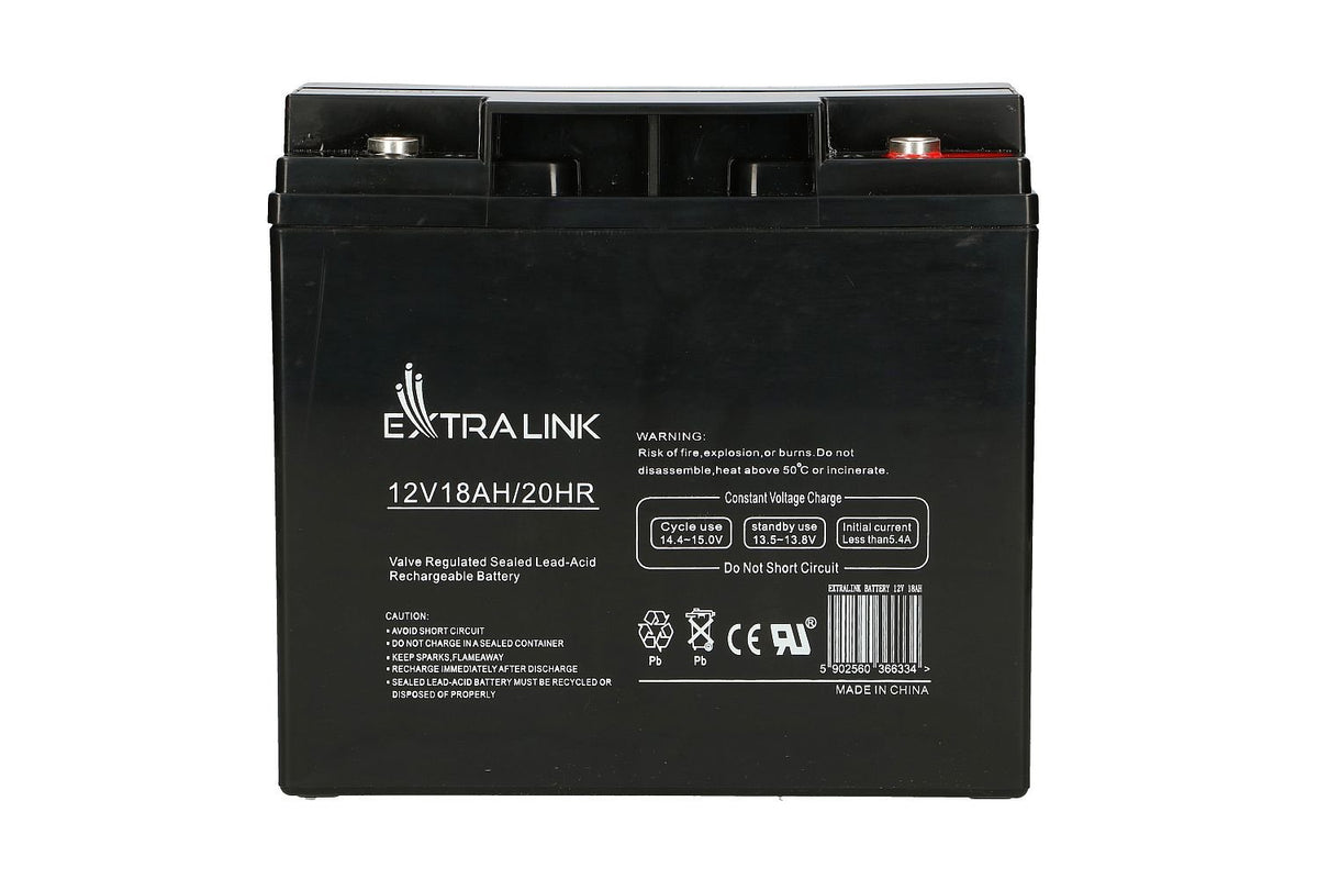 EAN 5902560366334 - Extralink AKUMULATOR BATTERY ACCUMULATOR AGM 12V 18AH - Batterie - 18.000 mAh Sealed Lead Acid (VRLA) 13, imagen 2