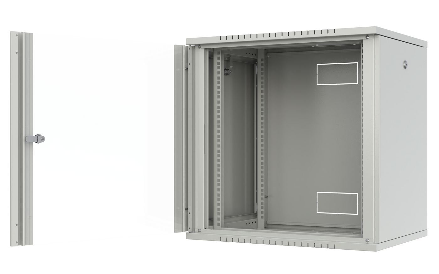 Quick Assembly Flat Pack 19"  12u Rack Wall Mount W:600 X