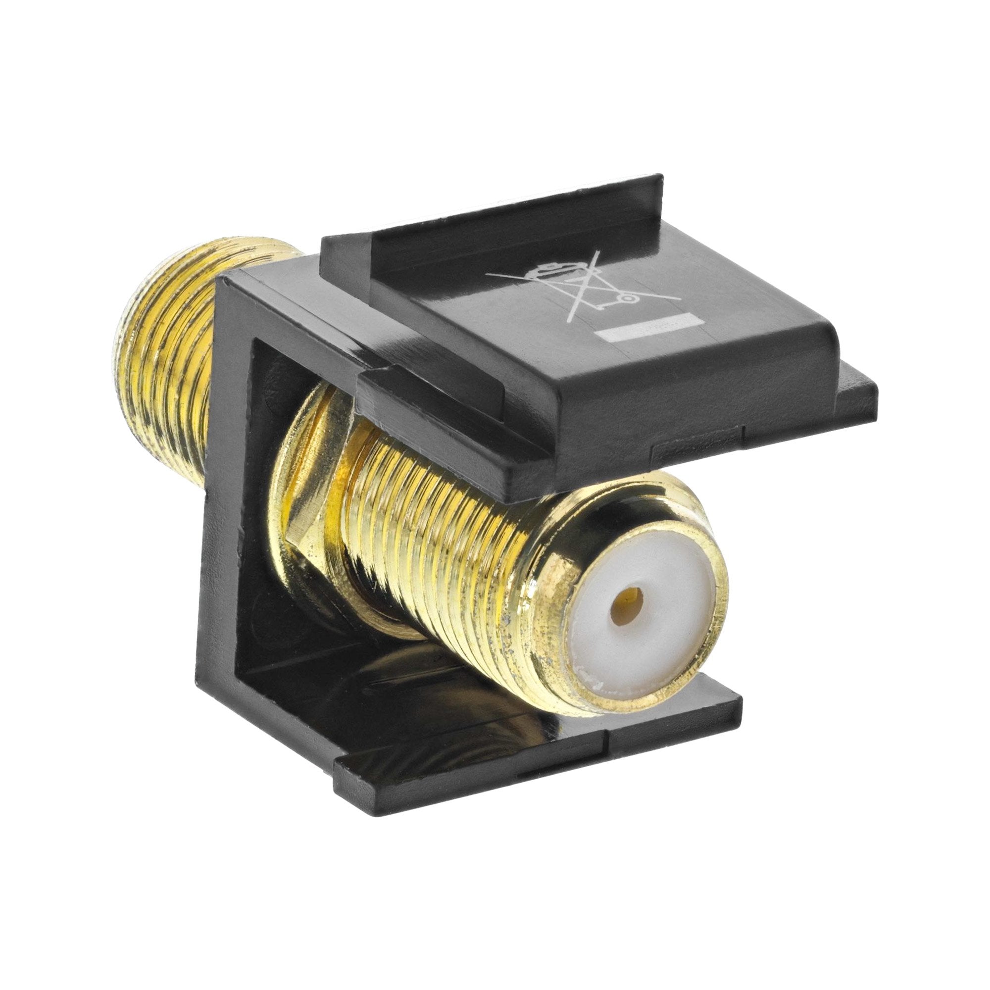 Adaptador Keystone Para Cable De Satélite, 2x Conectores F, Blanco