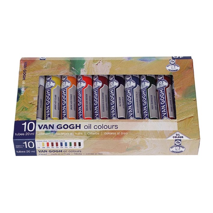 Talens Van Gogh Estuche Básico De Pinturas Al Óleo Con 10 Tubos De 20ml Colores Surtidos