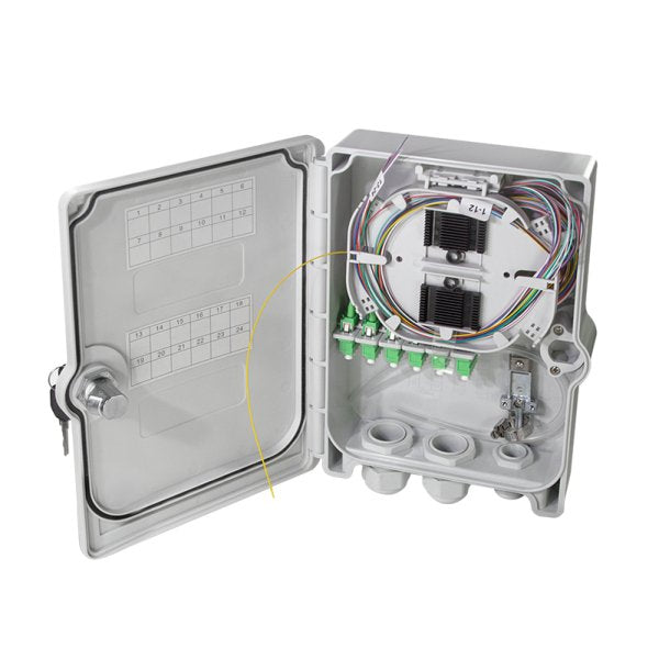 Fttx Distribution Box 24x Lc Apc, Fully Loaded, Ip55