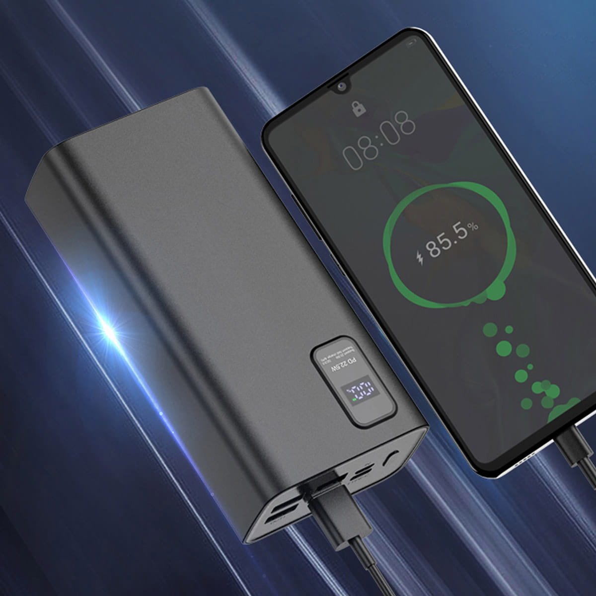 Platinet Power Bank 30.000mah Polymero Carga Rapida 3.0 Negro