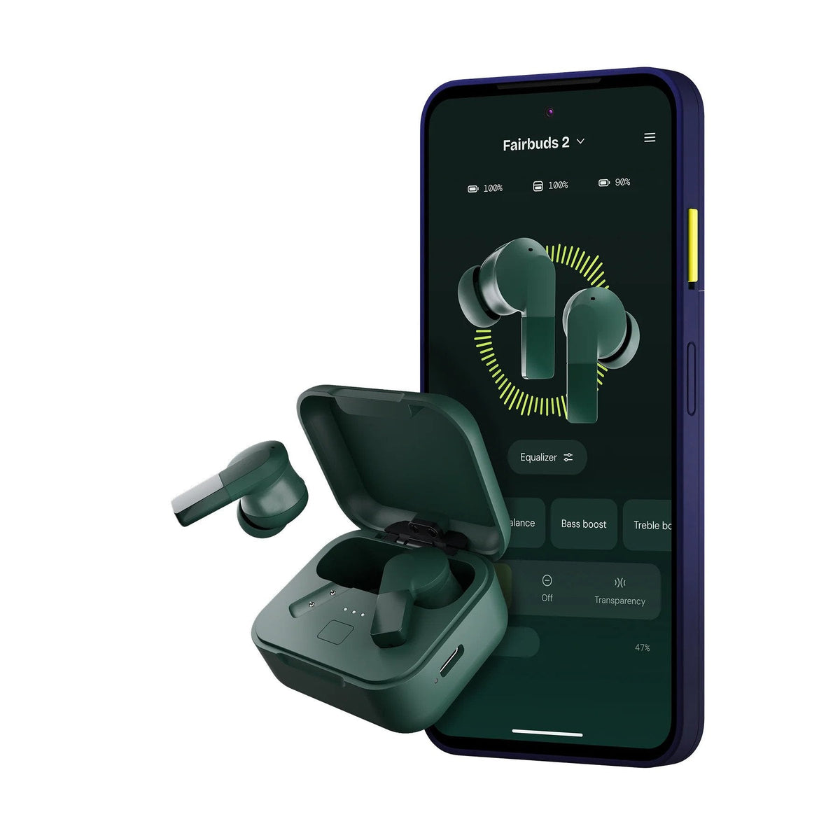 Fairphone Fairbuds 2 (Verde, Bluetooth, Usb-C, Anc, Lossless Audio Support)