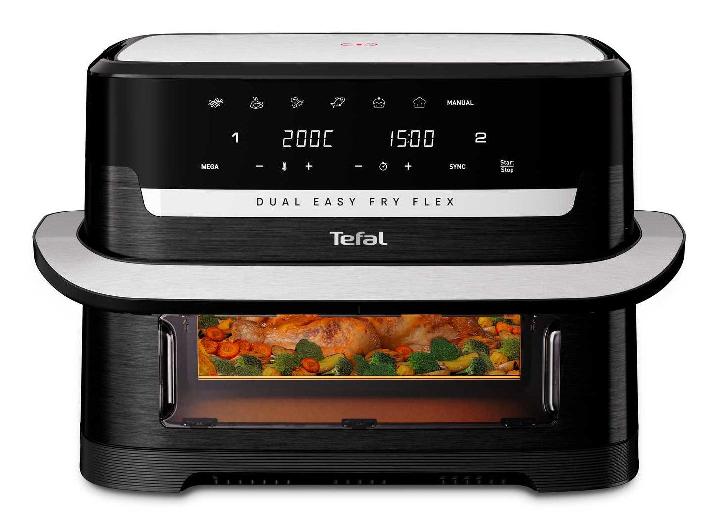 Tefal Ey9228 Dual Easy Fry Flex Heissluftfritteuse