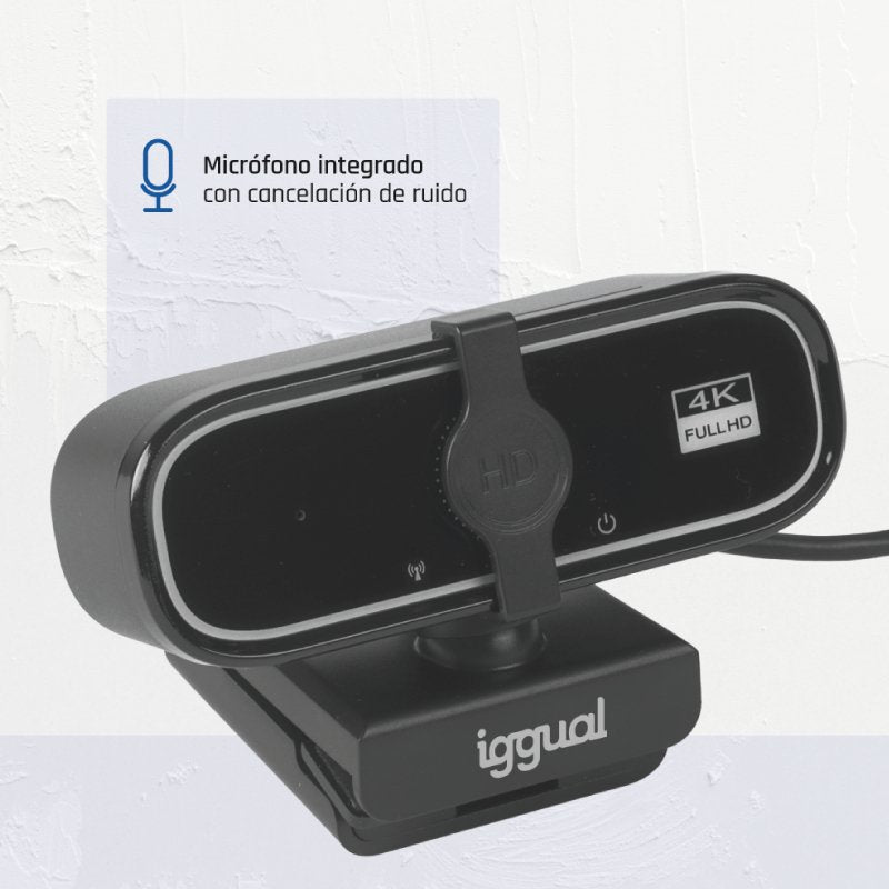 EAN 8435364319949 - iggual USB 4K UHD WC3840 Business Pro View cámara web 8 MP 3840 x 2160 Pixeles Negro imagen 3