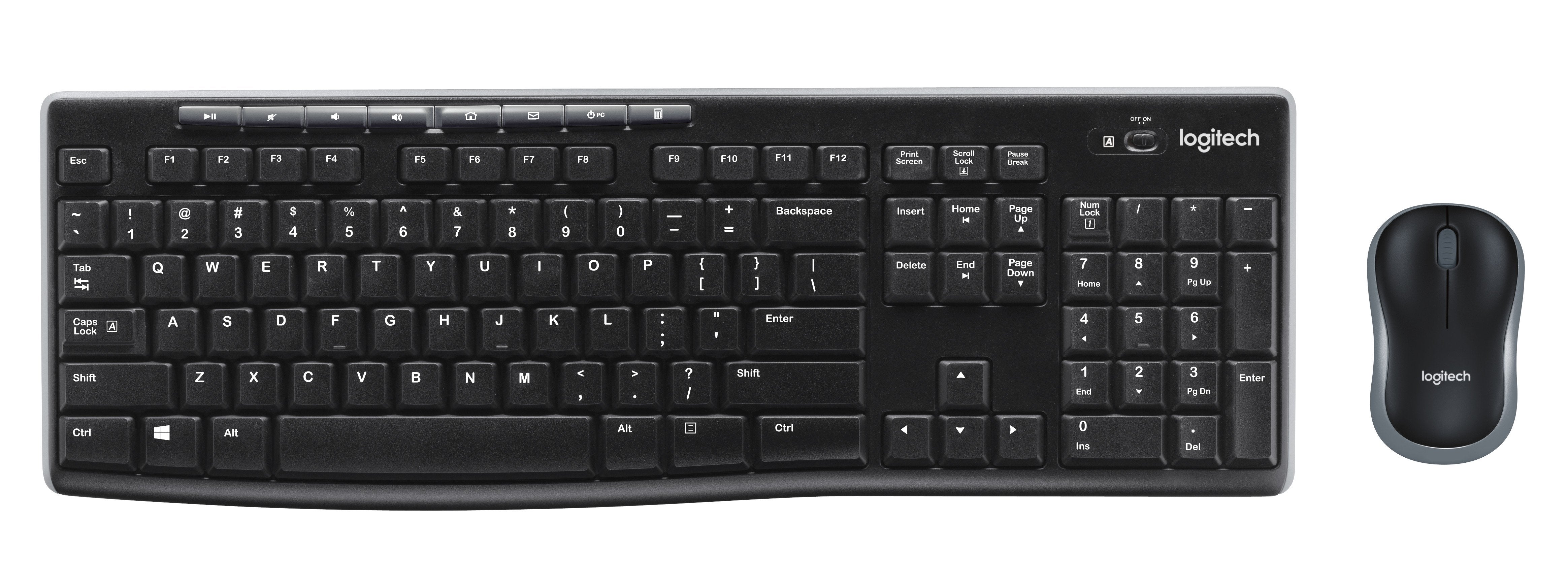 Teclado Nordico + Raton Logitech Mk270 Inalmbrico 2.4 Ghz