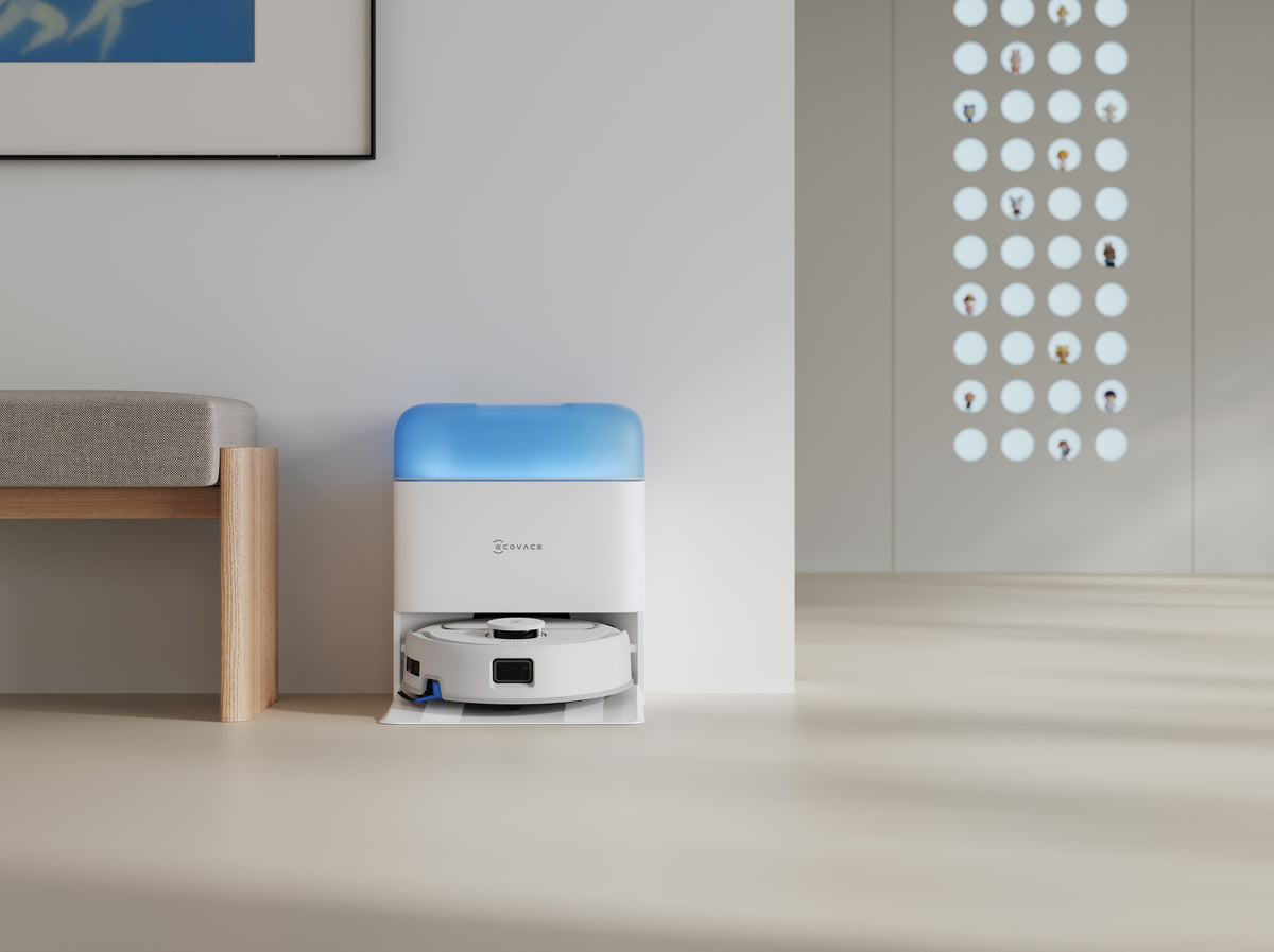 Ecovacs Deebot Mini 2 Vacuum Cleaner,Robot,Wet&Dry,Compact Design,White+Auto-Empty Station