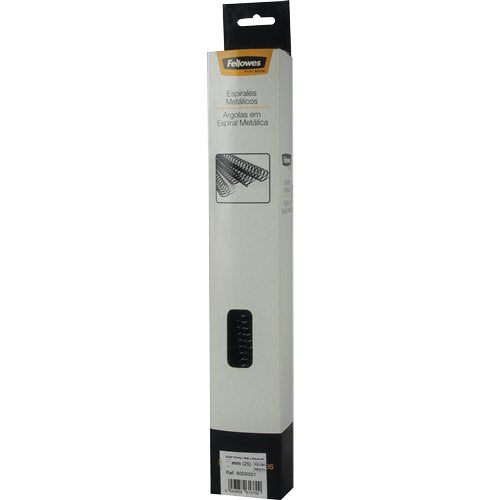 Fellowes Espiral Metálica Paso 5:1 6mm A4 Negro Pack 25 Ud