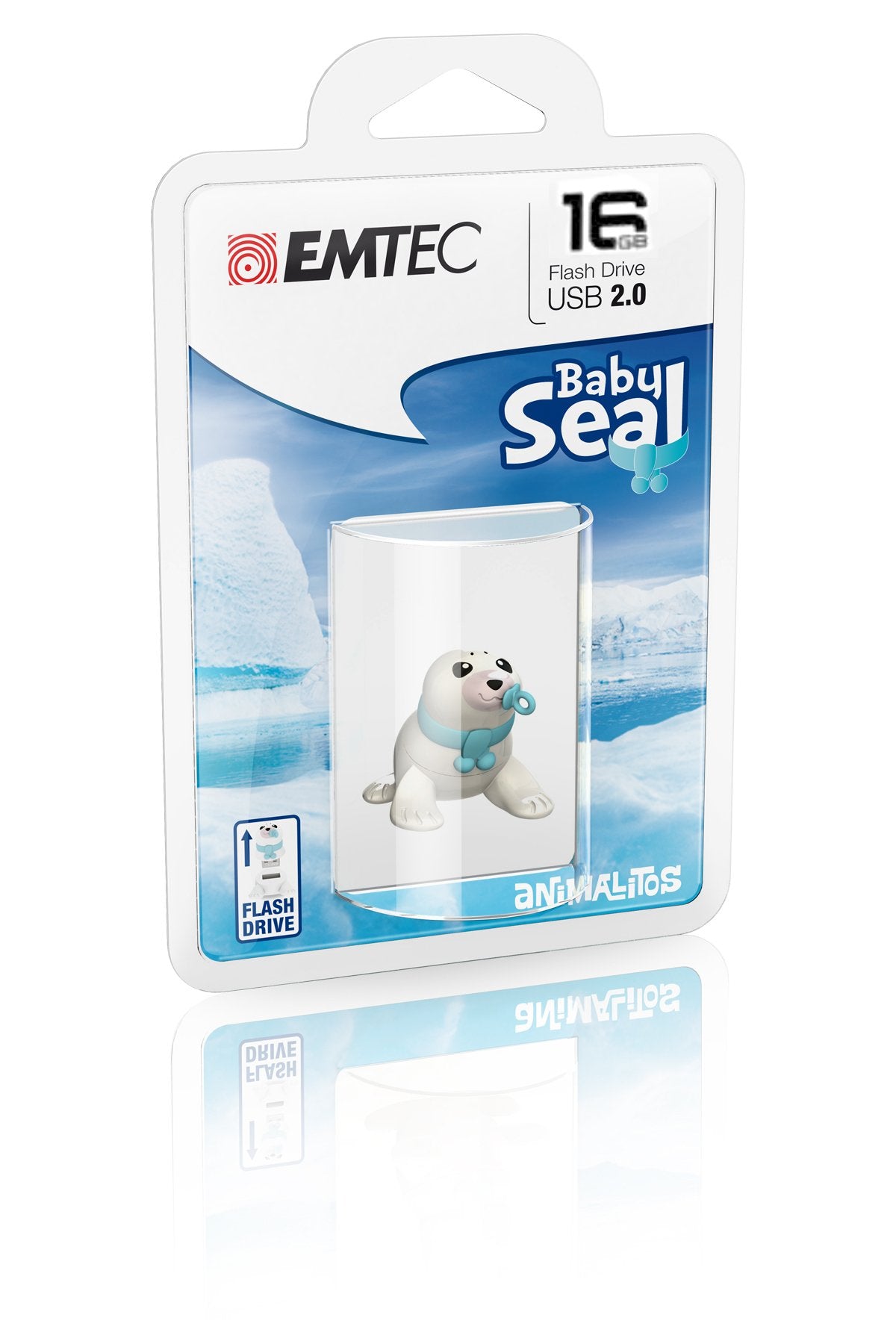 EAN 3126170144218 - Emtec Baby Seal unidad flash USB 16 GB USB tipo A 2.0 Azul, Blanco imagen 1