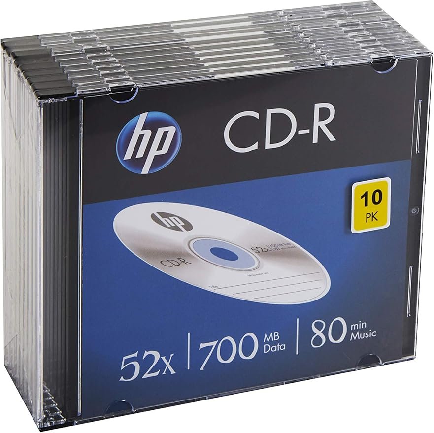 Hp Cd-R , 700mb, 52x, Pack 10 Unidades Slim Case